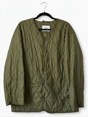 Tna Quilted Jacket - Olive Green - Size M (Oversized Fit)